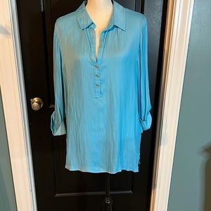 COPY - GUC blue XL LILLY PULITZER EVERGLADES TUNIC BEAUTIFUL ON CLOSET CLEAN OUT